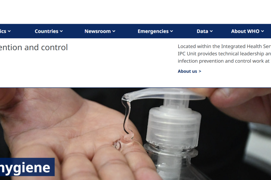 A detailed infographic illustrating the World Health Organization's five moments for hand hygiene in a clinical setting, showing a healthcare worker and the specific points of interaction with a patient and their environment.